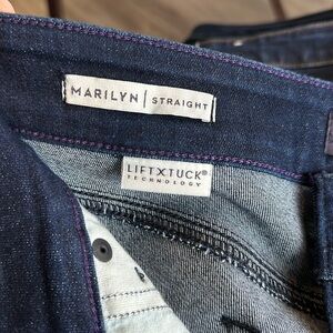 NYDJ Marilyn Straight Jeans Dark Rinse 14